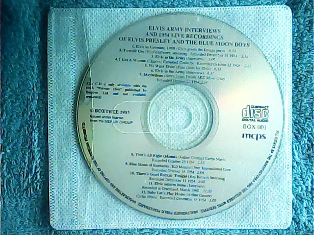 [MC-008979] Elvis Presley – Elvis Army Interviews And 1954 Live Recordings Of Elvis Presley And The Blue Moon Boys